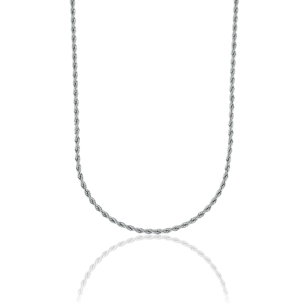 Rope Necklace in Sterling Silver - 2mm