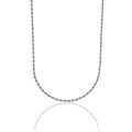Rope Necklace in Sterling Silver - 2mm