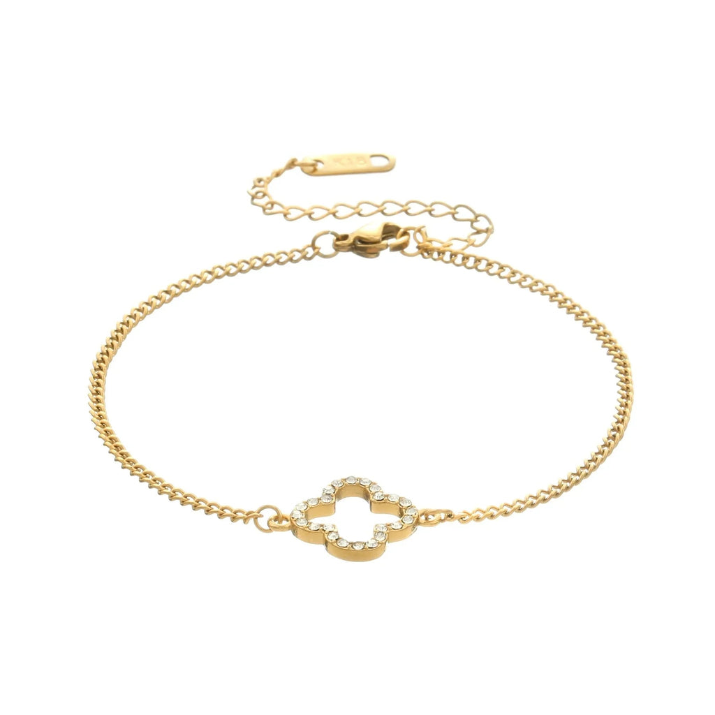 Iced Lucky Bracelet w/ Cuban Chain