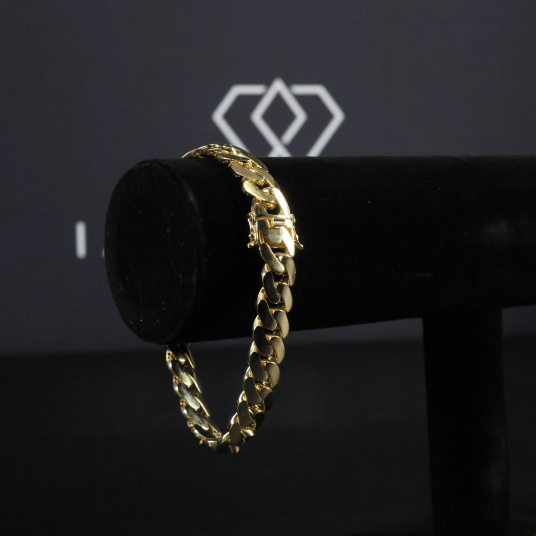 Solid Gold Miami Cuban Link Bracelet - 12mm