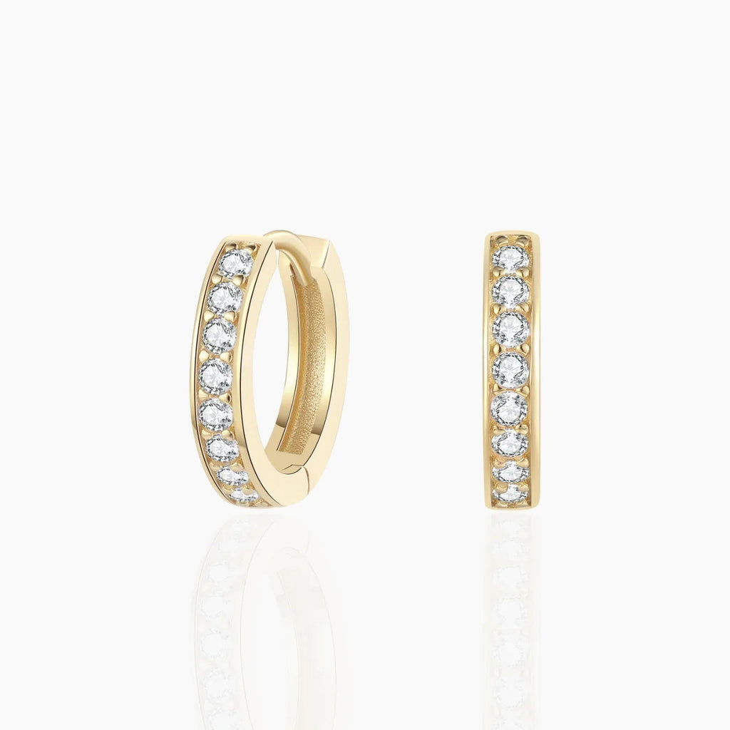 Moissanite Hoop Earrings