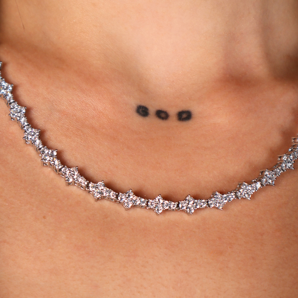 Women's Honeycomb Tennis Chain (Silver) - 6.5mm