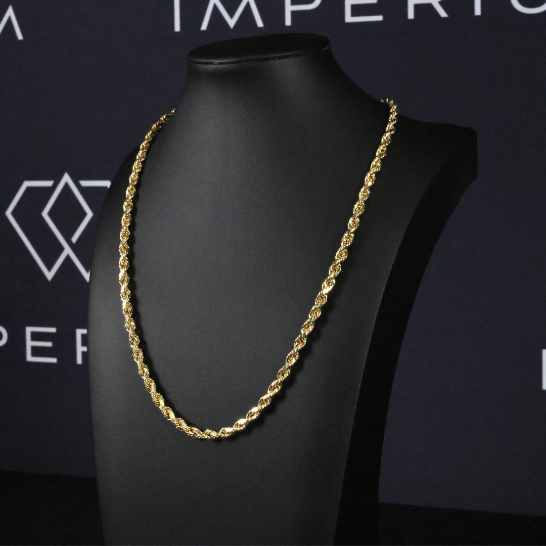 Solid Gold Rope Chain - 5mm