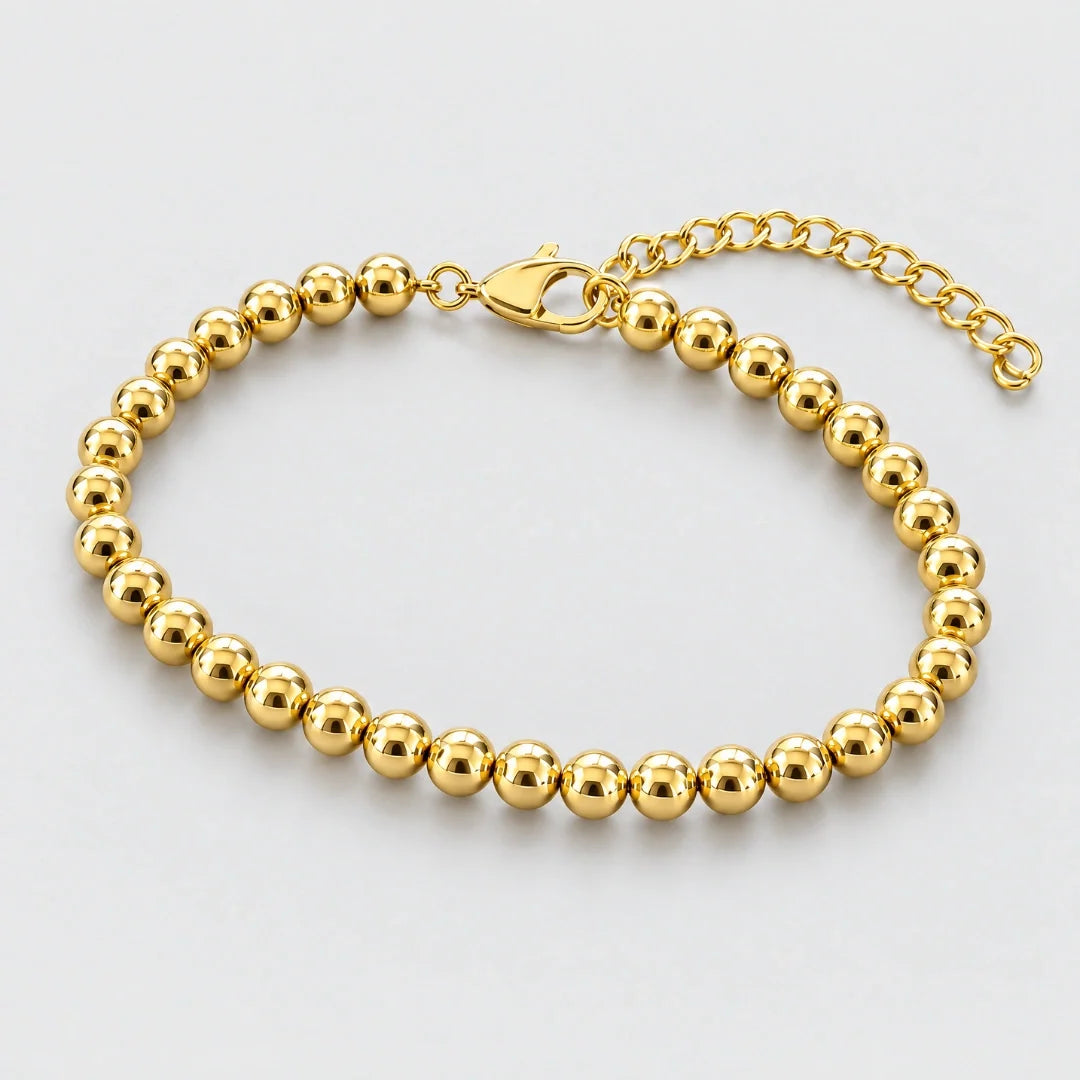 Women's Ball Bracelet (Gold) - 5mm