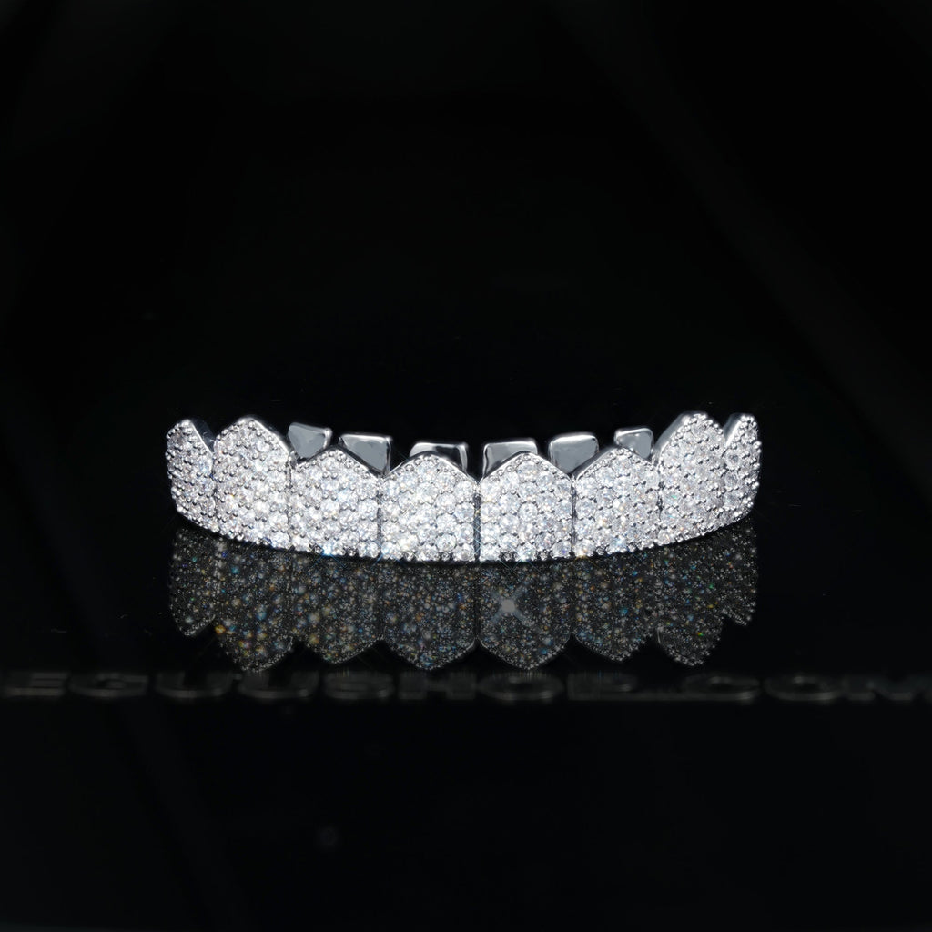 Yellow Gold-Plated Grillz Bar Iced Edition