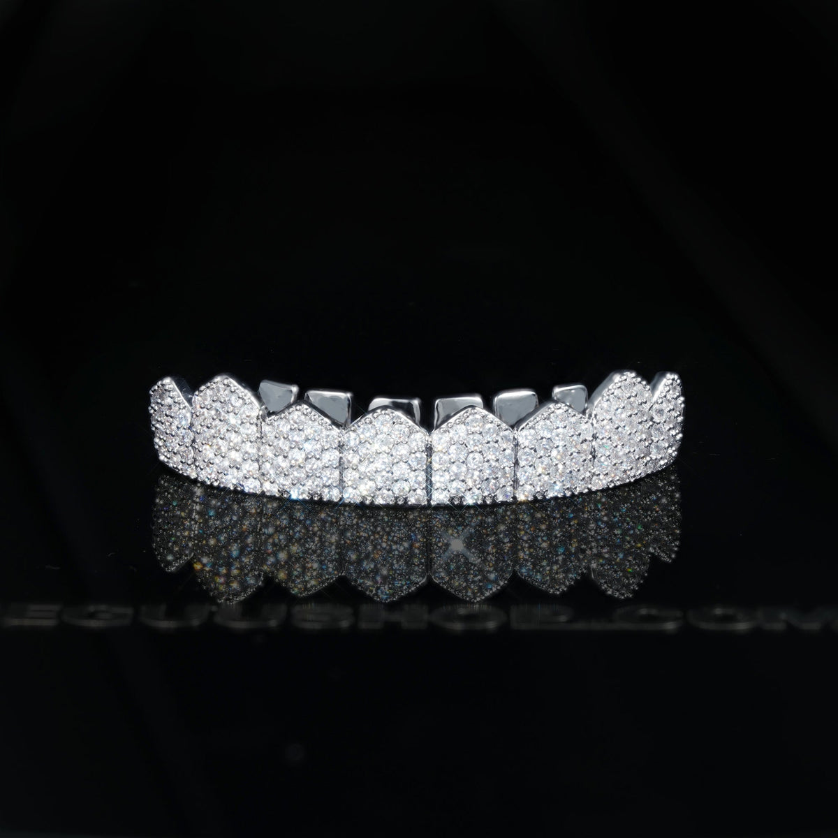 Yellow Gold-Plated Grillz Bar Iced Edition