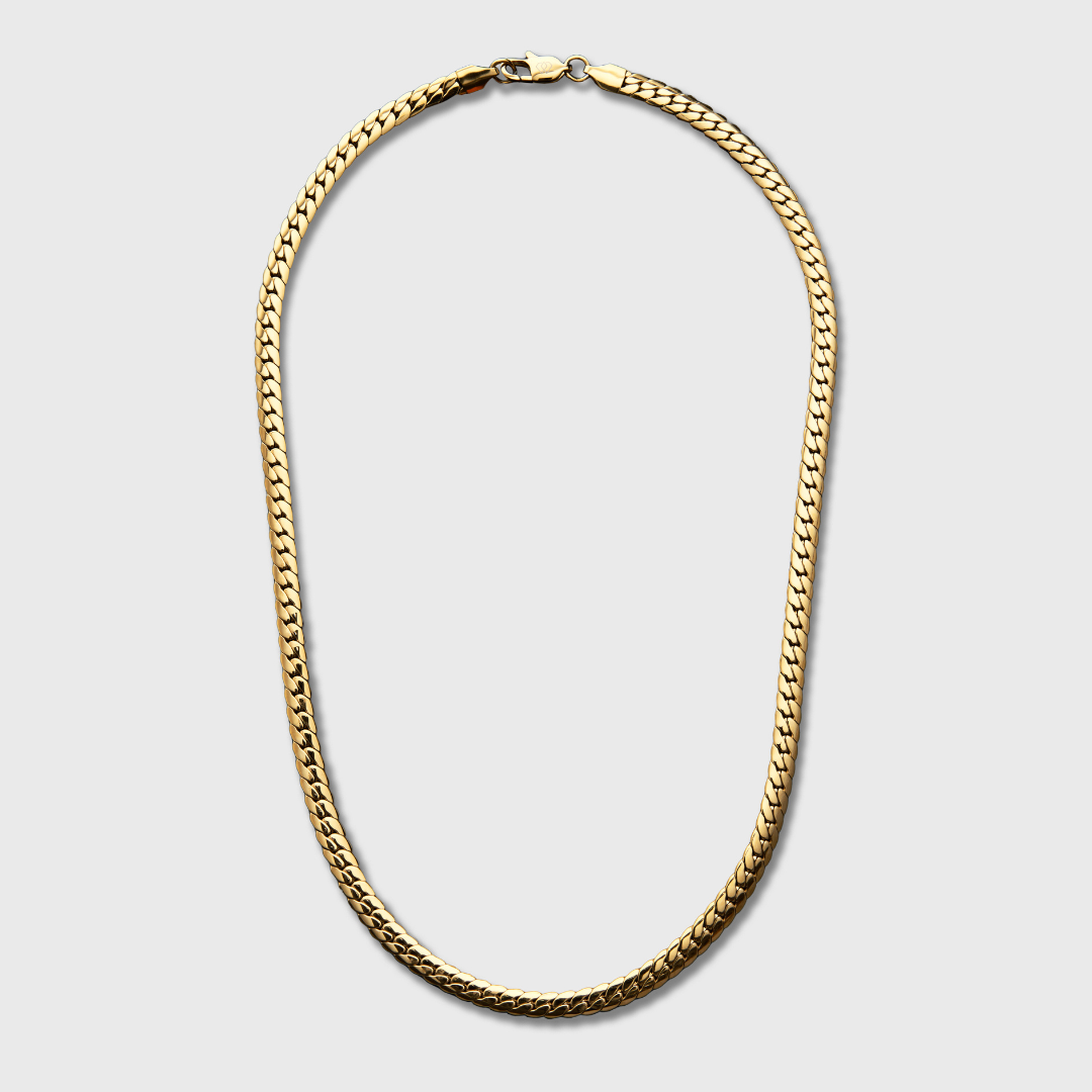 Miami Cuban Link Chain + Bracelet (Gold) - 5mm