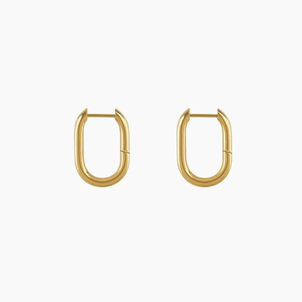 Paper Clip Hoop Earrings