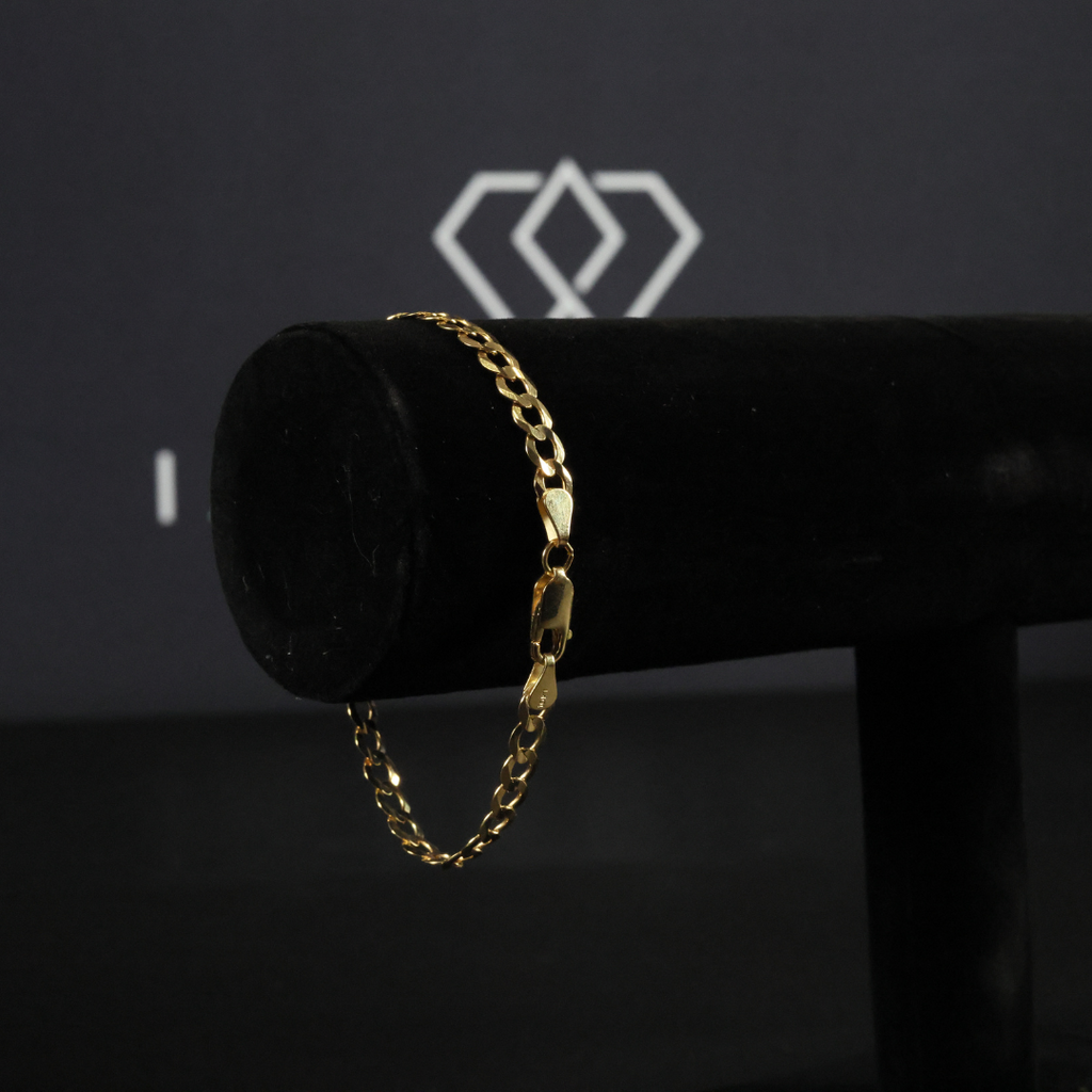 Solid Gold Italian Curb Link Bracelet - 6mm