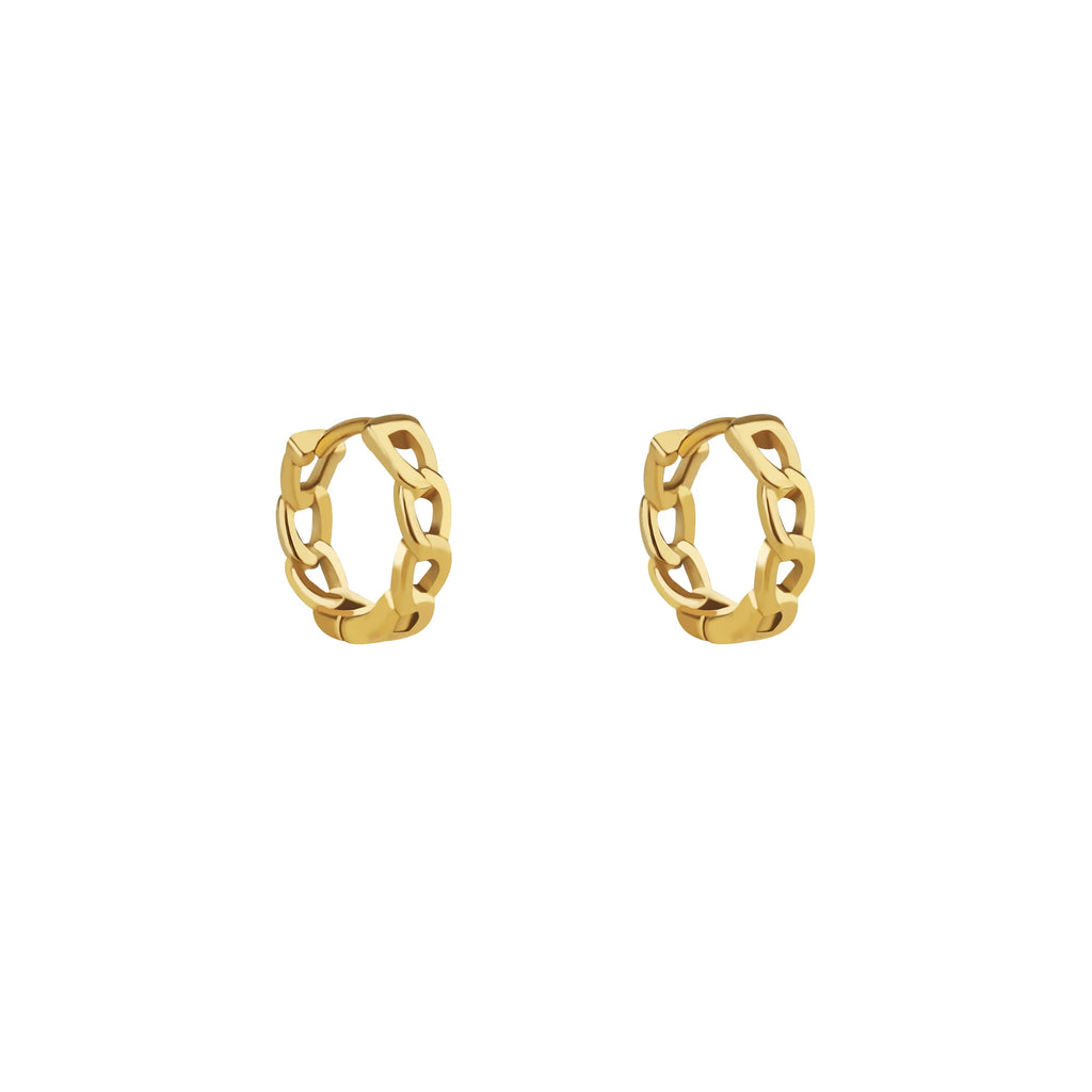 Cuban Link Huggie Earrings