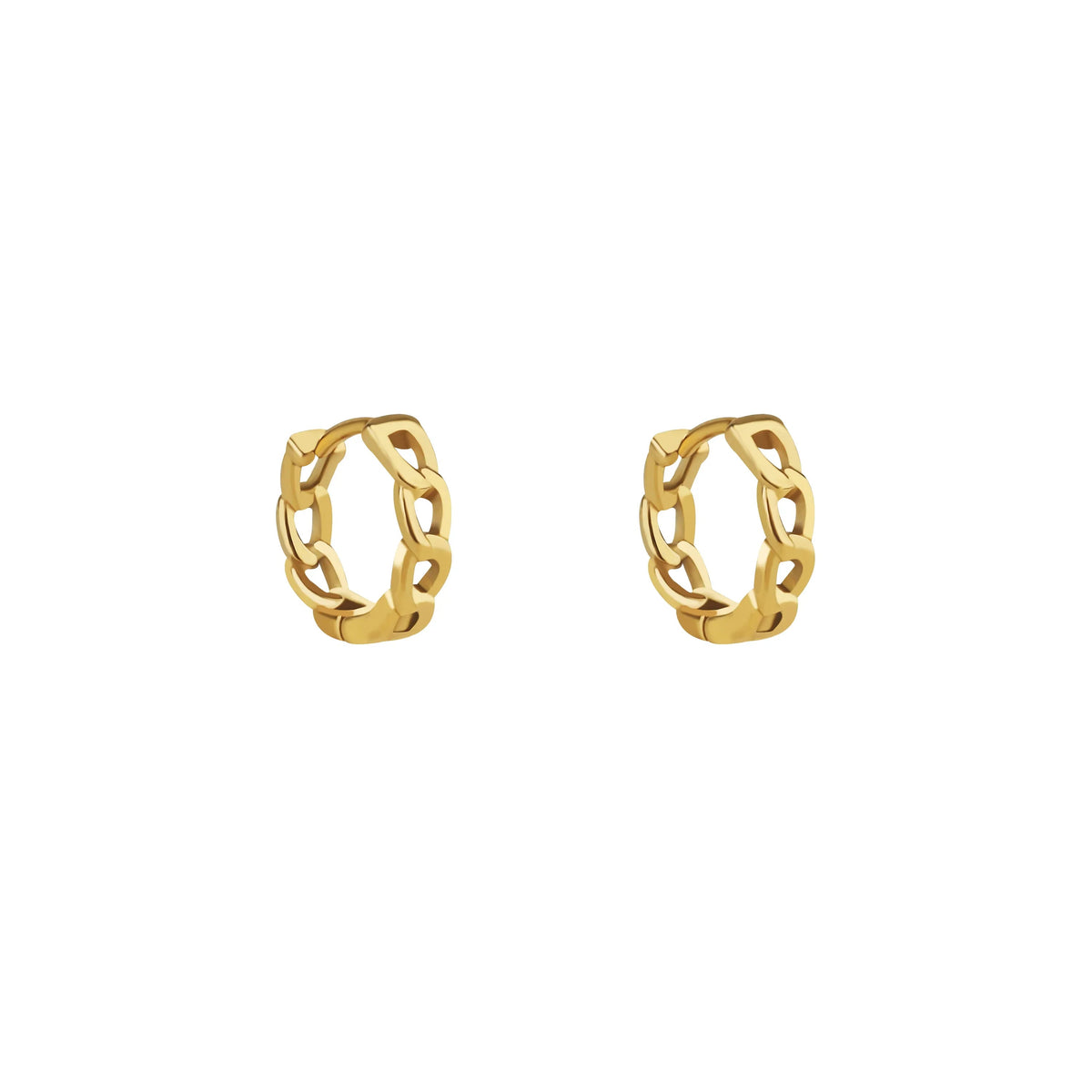 Cuban Link Huggie Earrings