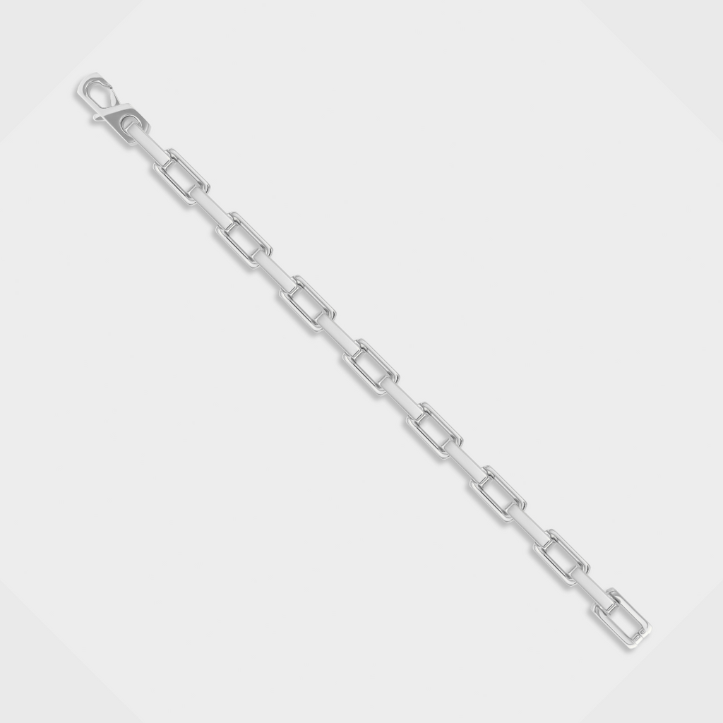 Boxed Anchor Bracelet (Silver) - 10mm