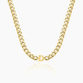 Letter Choker w/ XL Cuban Chain