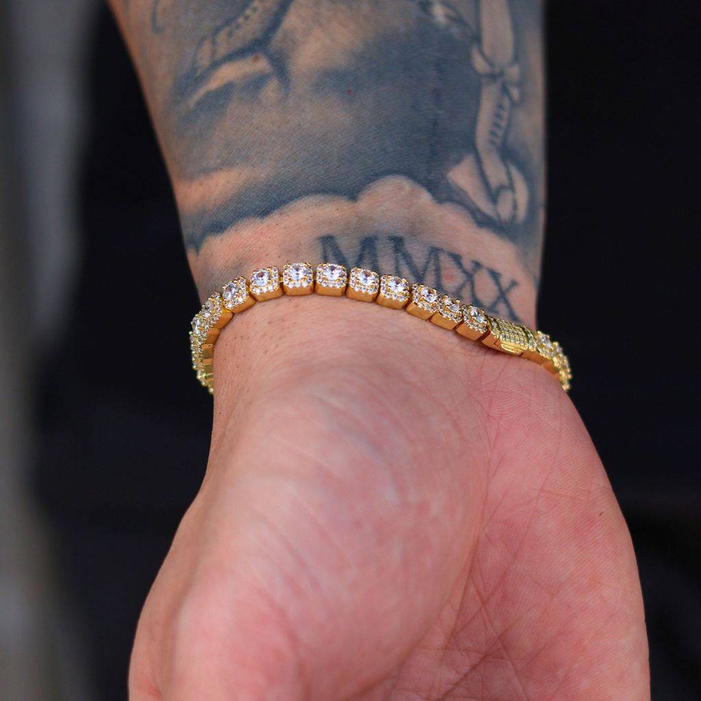 Micro Clustered Tennis Bracelet (Gold) - 5mm