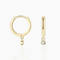 Moissanite Drop Huggie Earrings