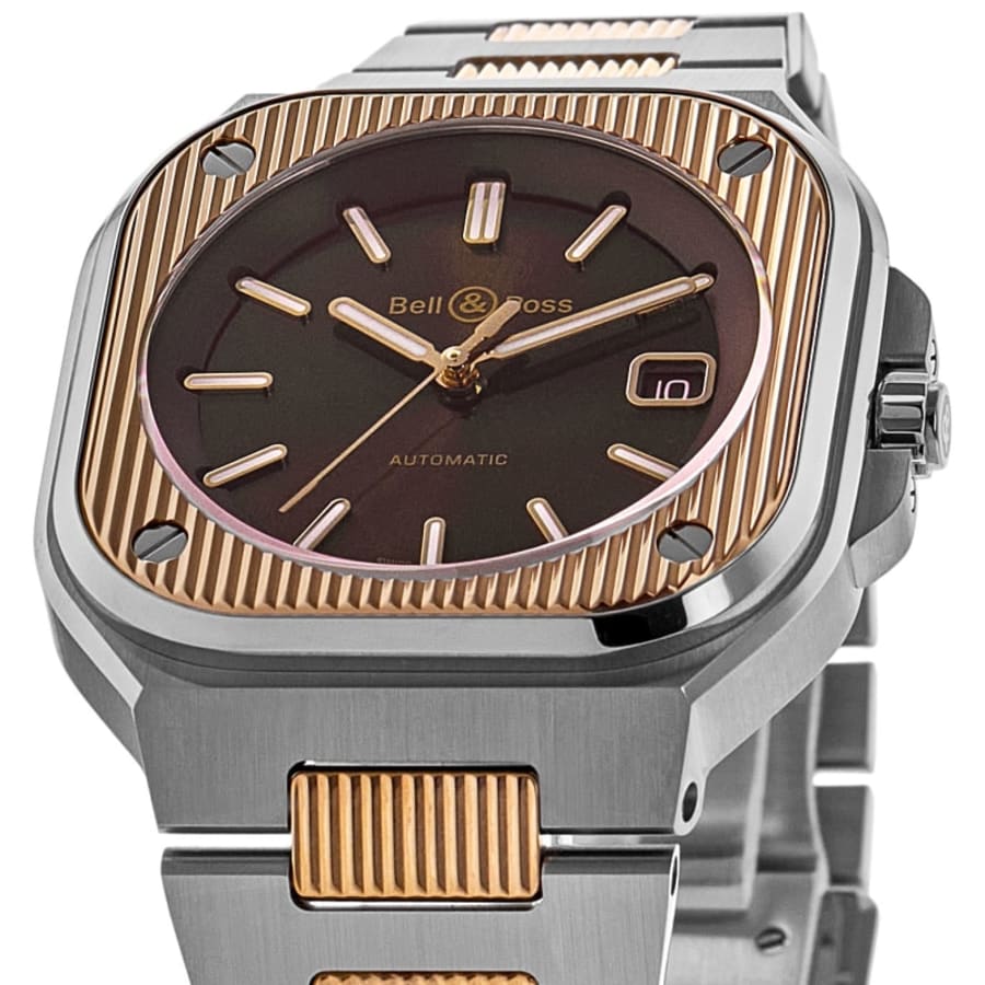 Bell & Ross BR 05 (40 MM) Gold Limited Edition Brown Dial Two-Tone Stainless Steel Men's Watch BR05A-EL-GLST/SSG