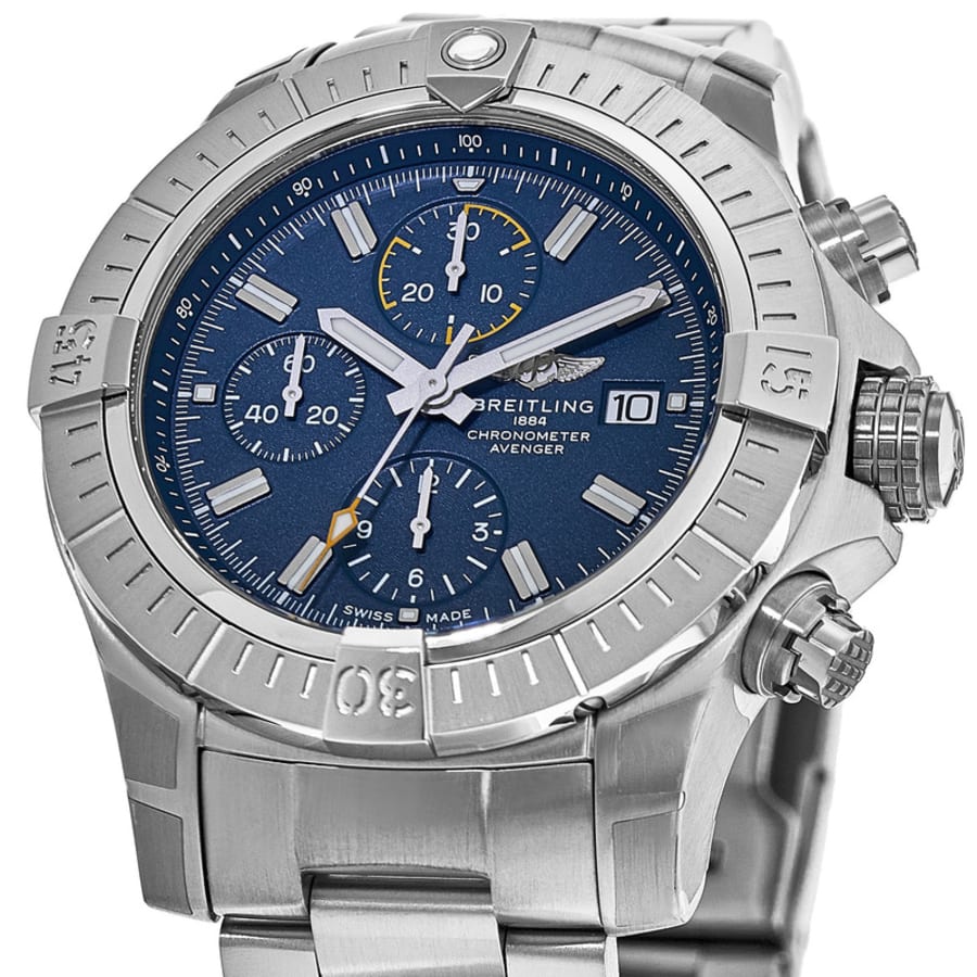 Breitling Avenger Chronograph 45 Automatic Blue Dial Stainless Steel Men's Watch A13317101C1A1