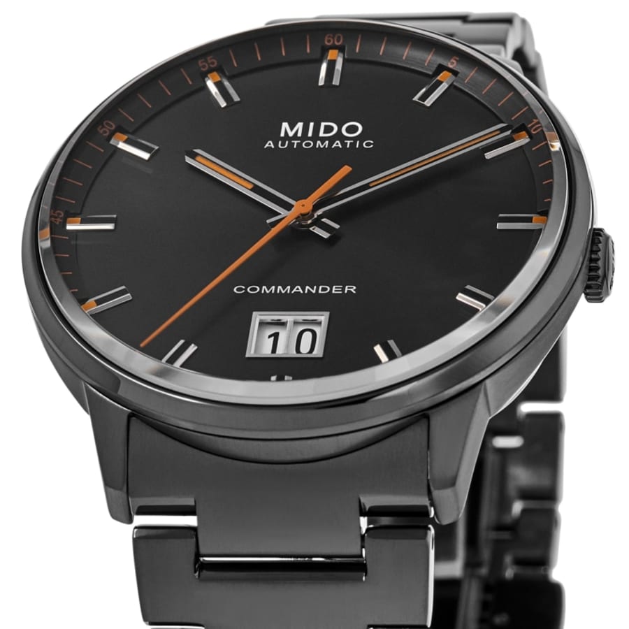 Mido Commander Big Date Black Dial Grey Steel Men's Watch M021.626.33.051.00