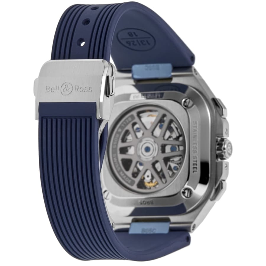 Bell & Ross BR 05 Chronograph 42mm Blue Dial Rubber Strap Men's Watch BR05C-BLU-ST/SRB