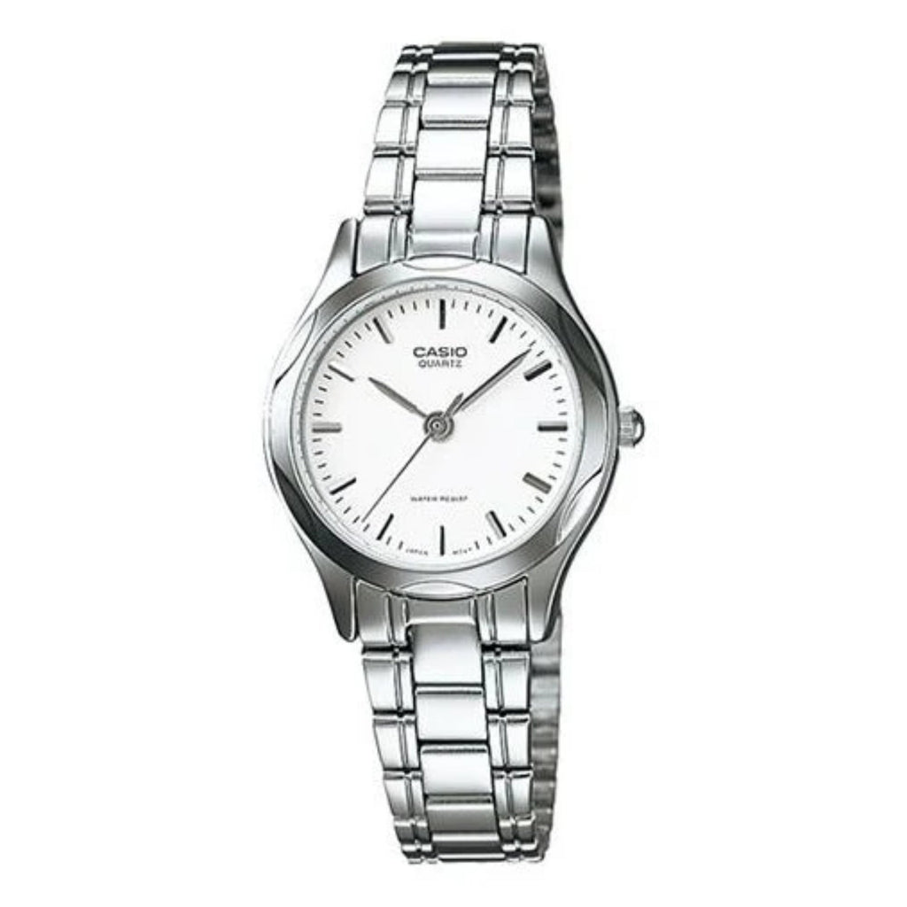 Casio Women’s White Dial Watch with Stainless Steel Bracelet - LTP-1275D-7A