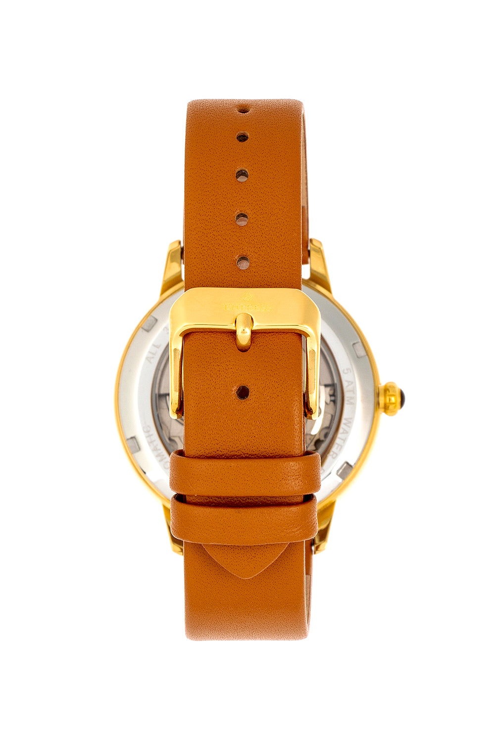 Diana Automatic Engraved MOP Leather-Band Watch