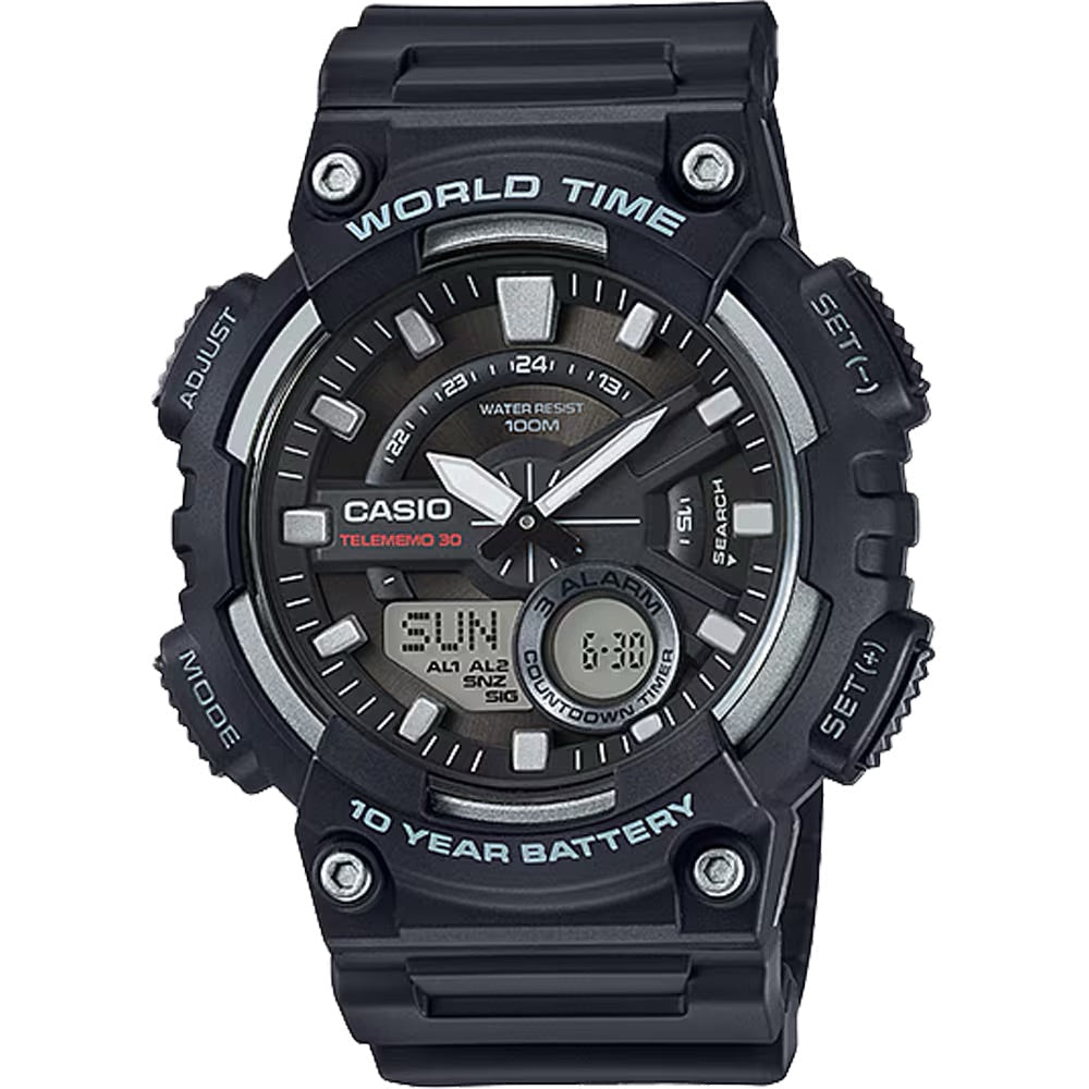 Casio Men’s Analog-Digital Sport Watch with Black Dial - AEQ-110W-1AV