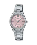 Casio Women’s Pink Dial Stainless Steel Bracelet Watch - LTP-V005D-4B2UDF