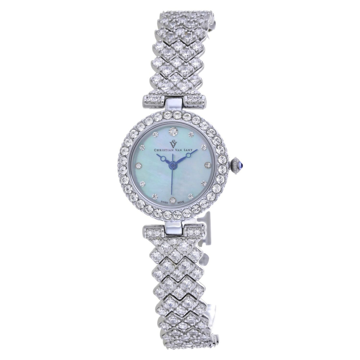 Christian Van Sant Women's Romana Blue Round 25mm