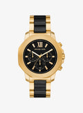 Oversized Prescott Gold-Tone and Ceramic Watch