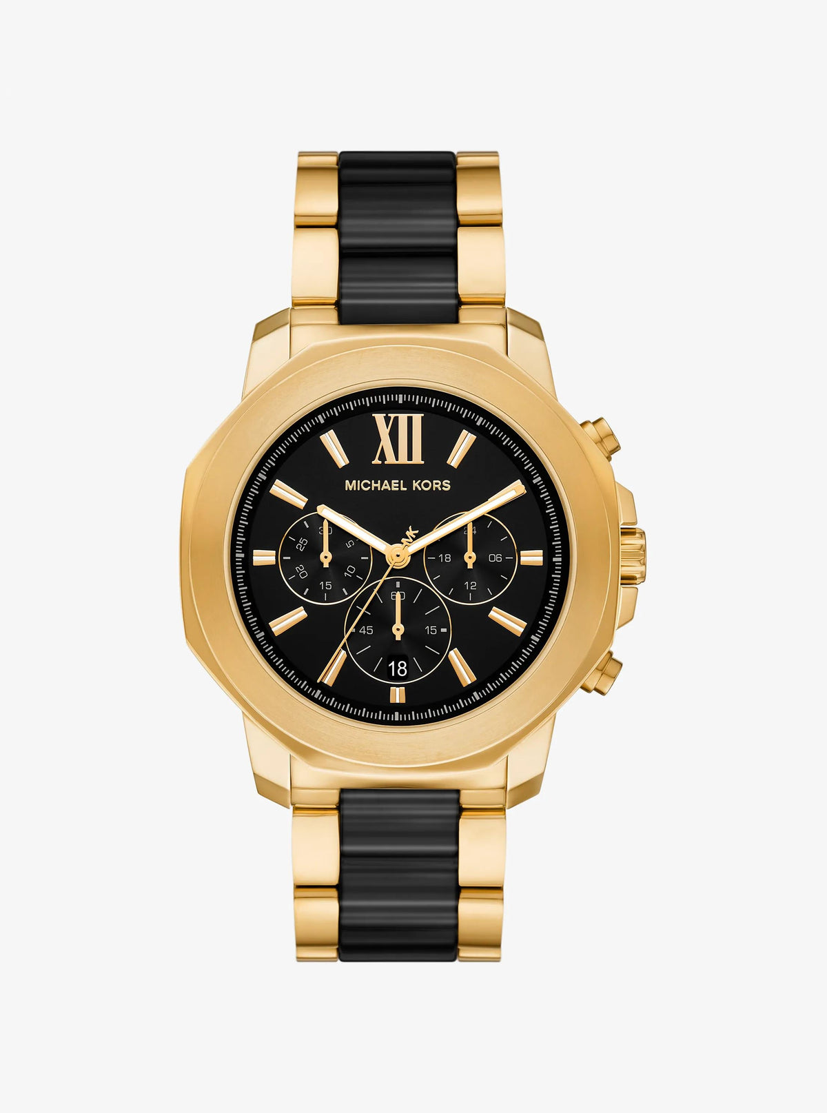 Oversized Prescott Gold-Tone and Ceramic Watch
