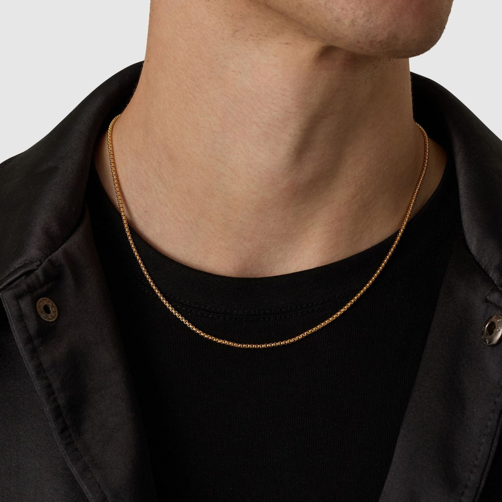 Round Box Chain (Gold) 2mm