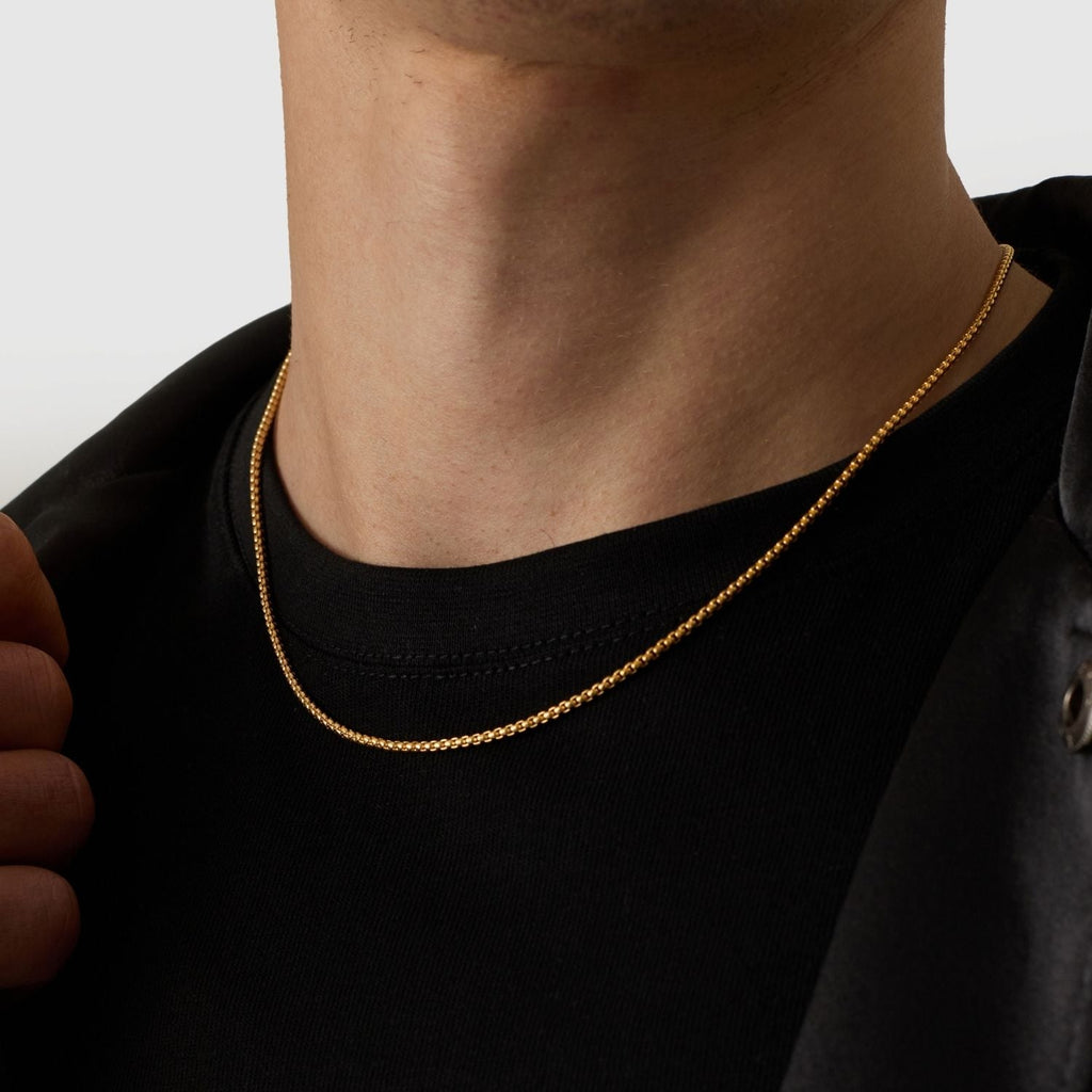 Round Box Chain (Gold) 2mm