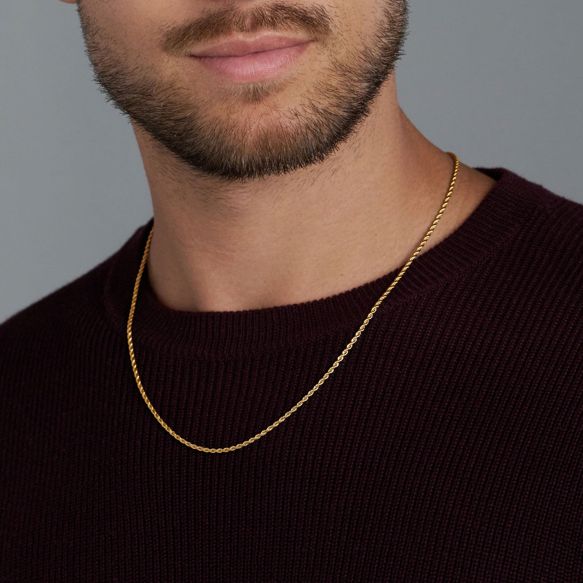 Rope Chain (Gold) - 2mm