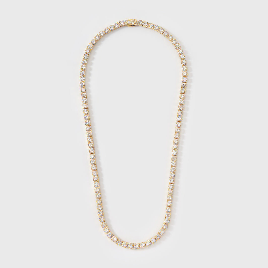 Women's Micro Clustered Tennis Chain (Gold) - 5mm