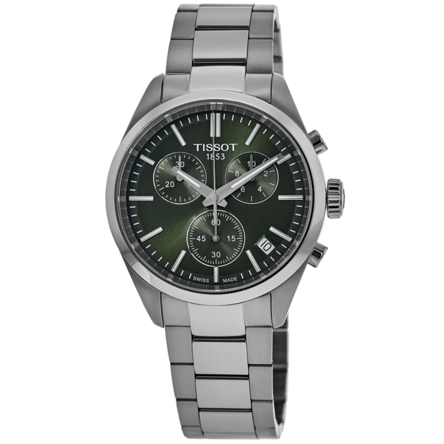 Tissot PR 100 Chronograph Quartz Green Dial Steel Men's Watch T150.417.11.091.00