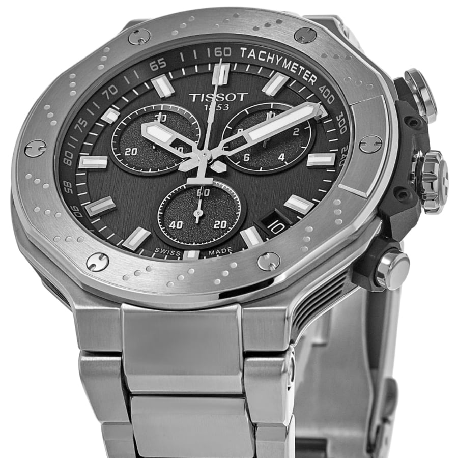 Tissot T-Race Chronograph Black Dial Silver Stainless Steel Men's Watch T141.417.11.051.01