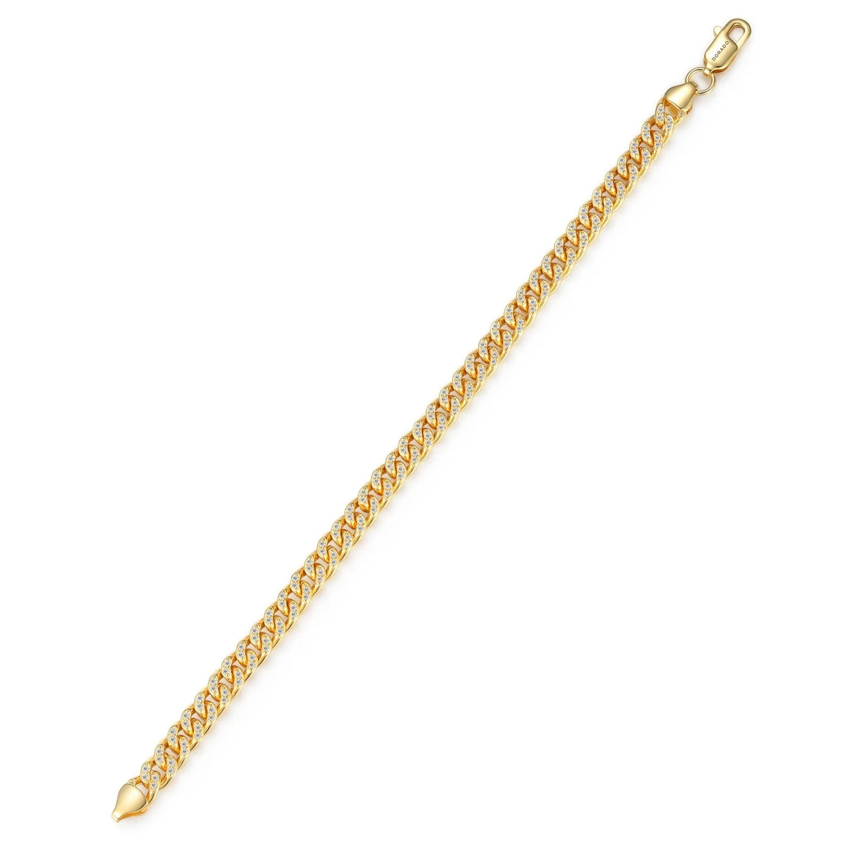 Mens Iced Cuban Link Bracelet - 5mm