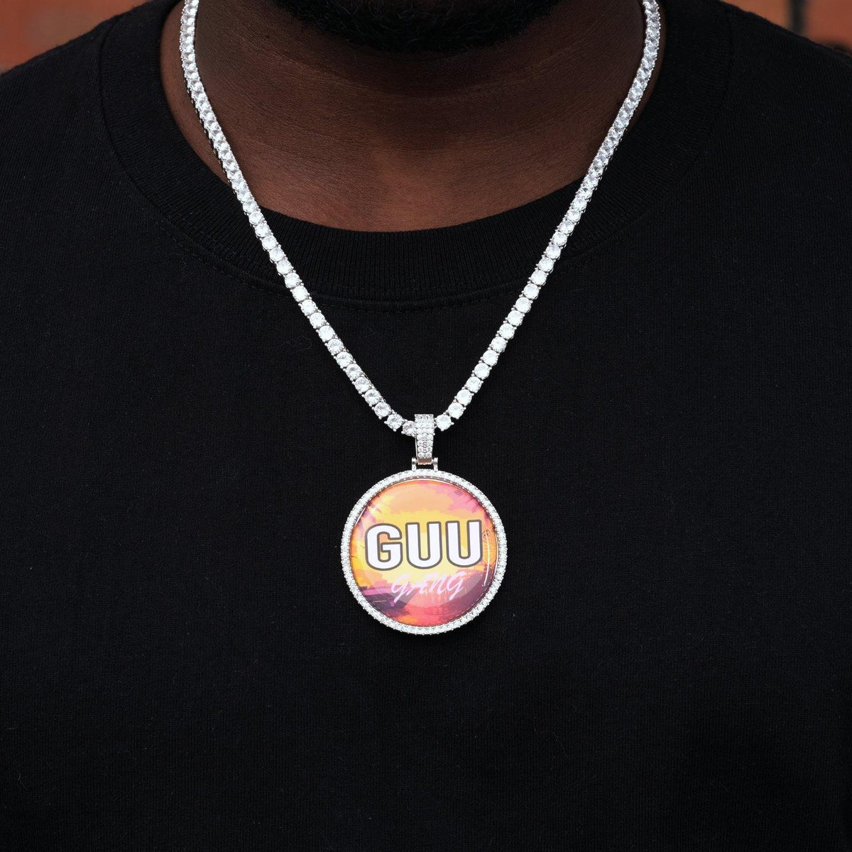 MEDIUM 3D CIRCLE CUSTOM PICTURE PENDANT