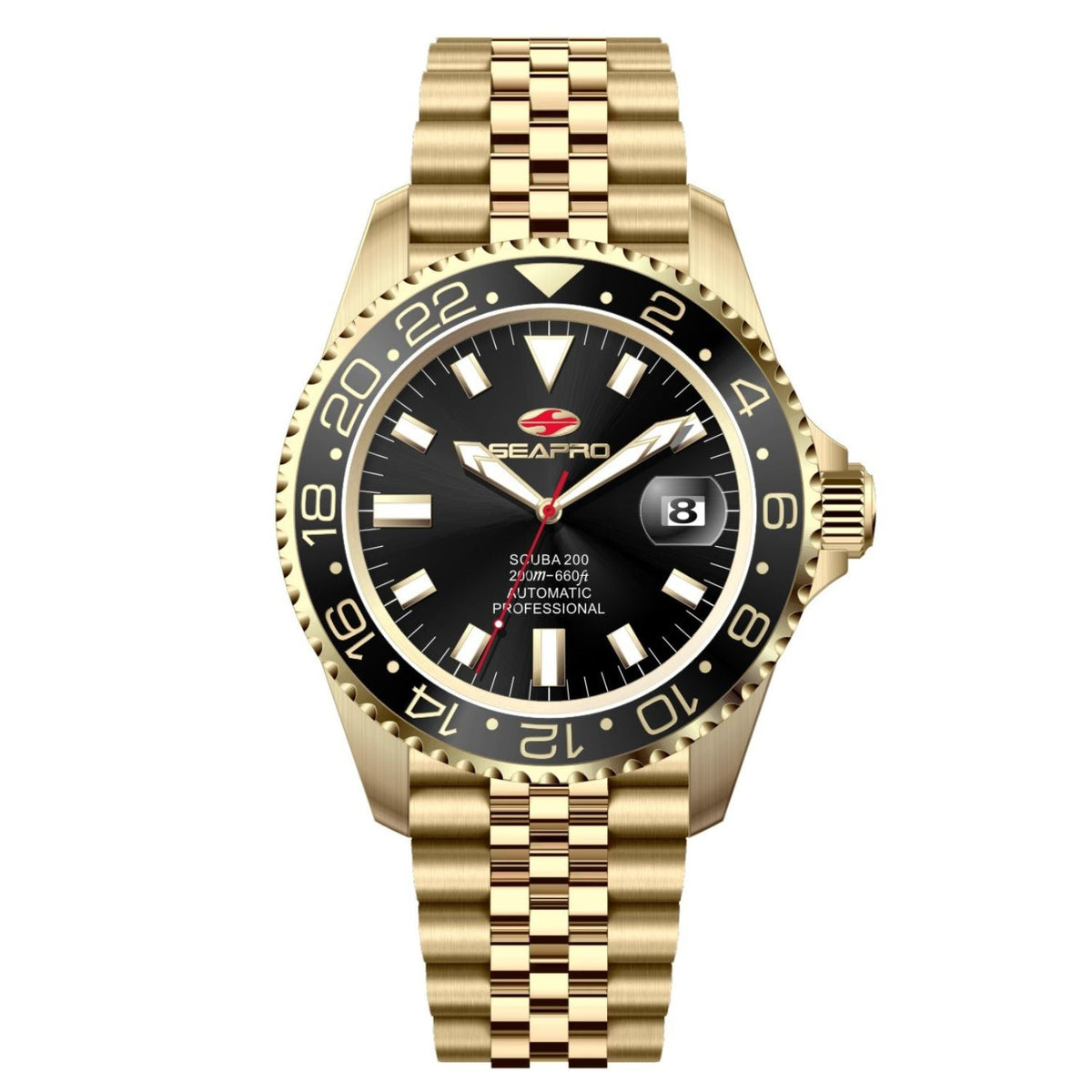 Seapro Men's Grand Meridian Black Dial Watch