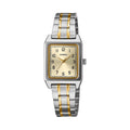 Casio Women's Gold Dial Two Tone Stainless Steel Tank Watch - LTP-B150SG-9BDF