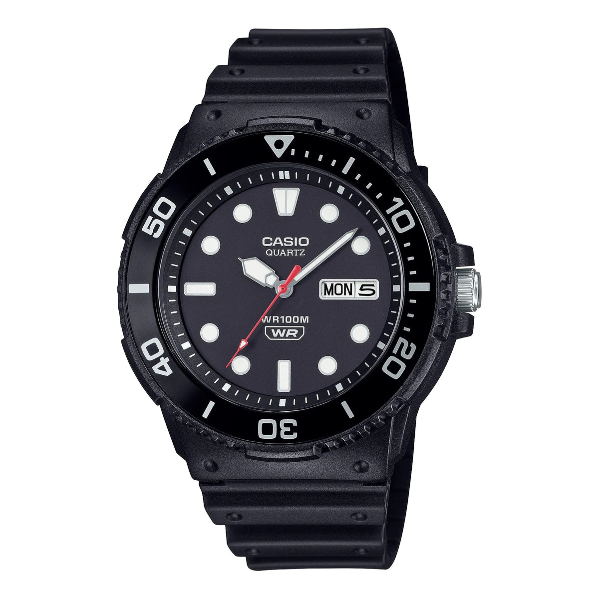 Casio Men’s Black Analog Watch with Black Dial - MRW-230H-1E1V