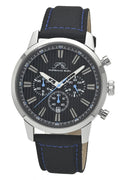Porsamo Bleu Ryder Chronograph Canvas Silver Tone and Black Men's Watch 1521CRYF