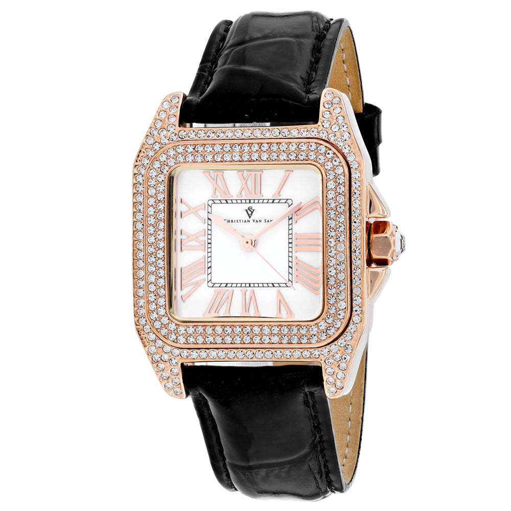 Christian Van Sant Women's Radieuse White Rectangle 29mm