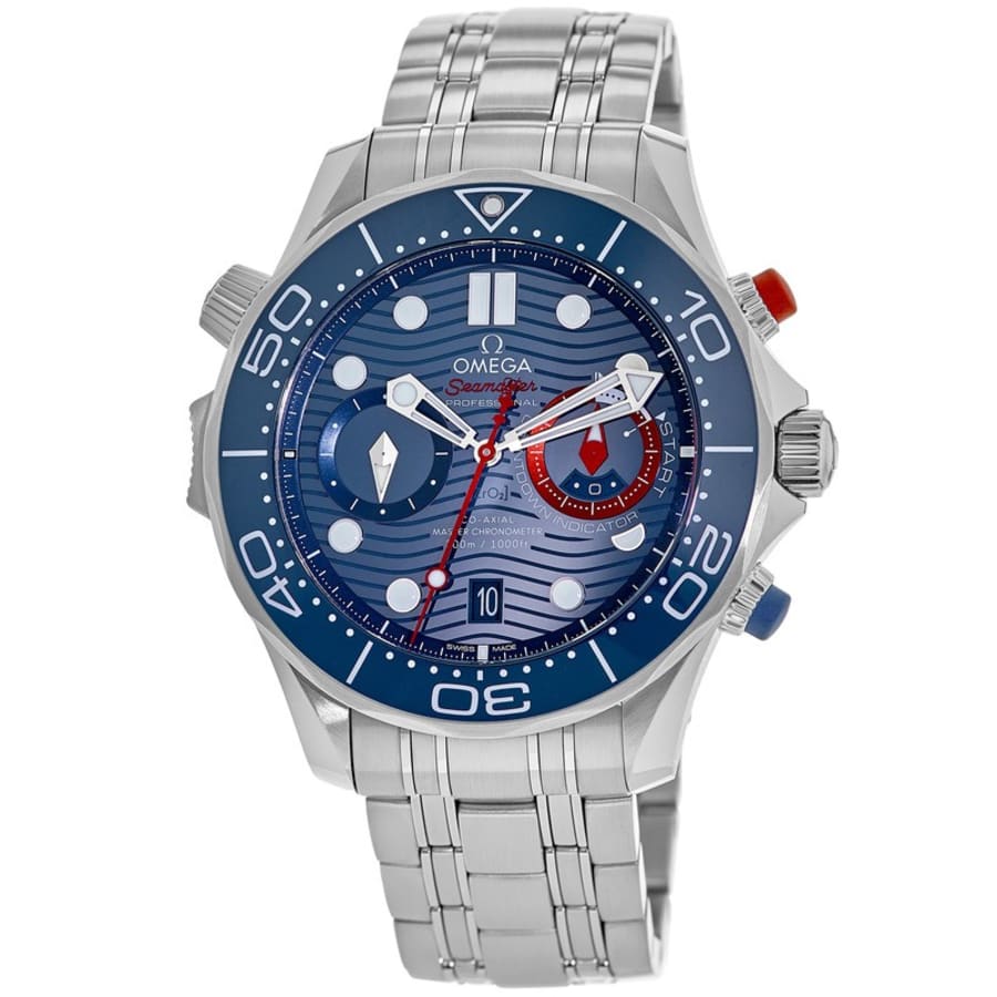 Omega Seamaster Diver 300M Chronograph Limited Edition 36'th America's Cup Blue Dial Stainless Steel Men's Watch 210.30.44.51.03.002