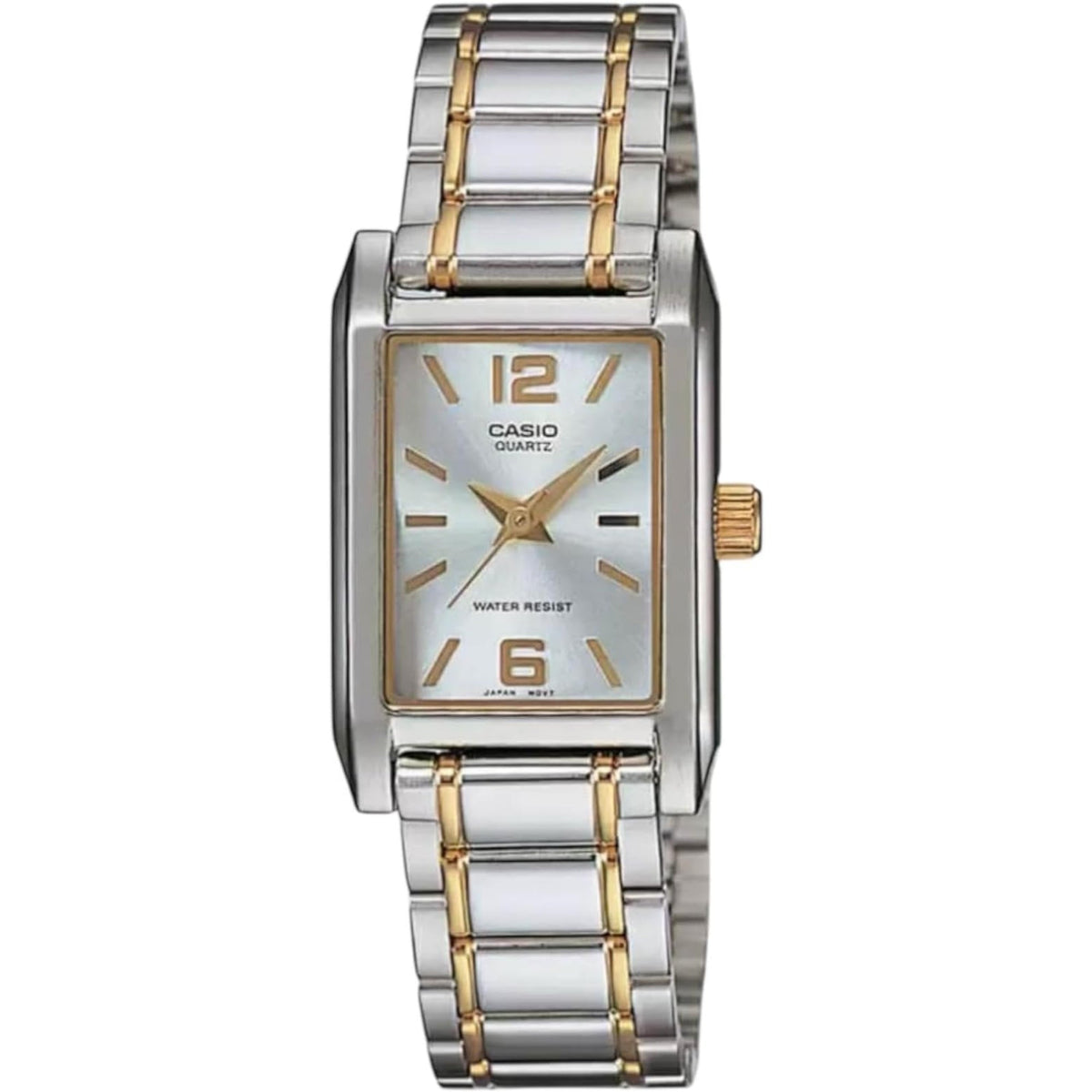 Casio Women’s Silver Dial Analog Watch with Two Tone Bracelet - LTP-1235SG-7A