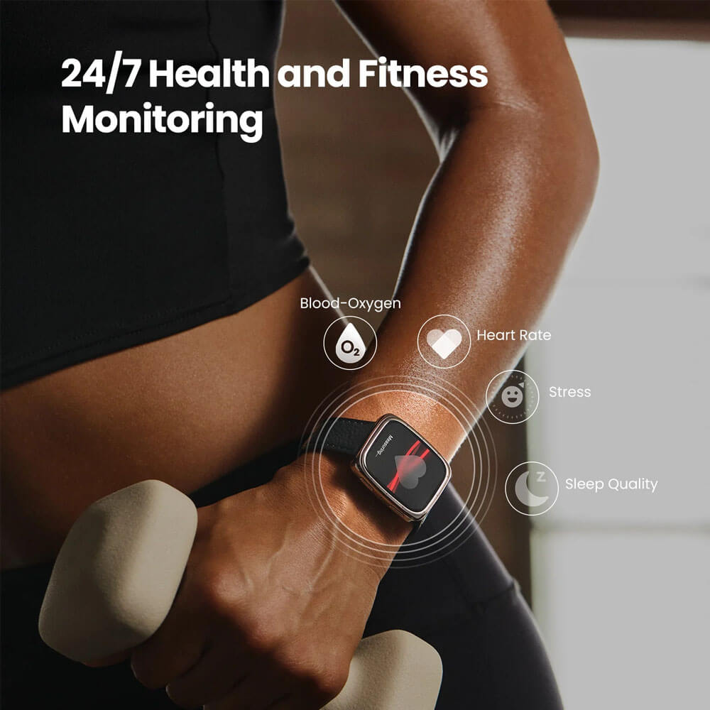 Amazfit Active 2 (Square) Smart Watch - Black Leather
