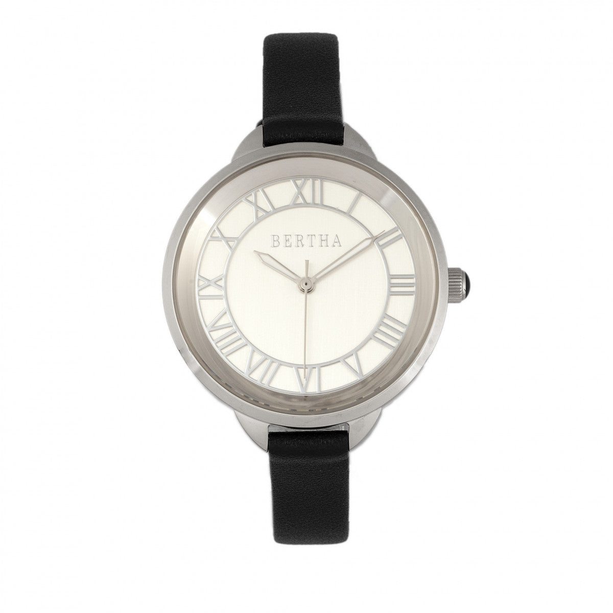 Madison Sunray Dial Leather-Band Watch