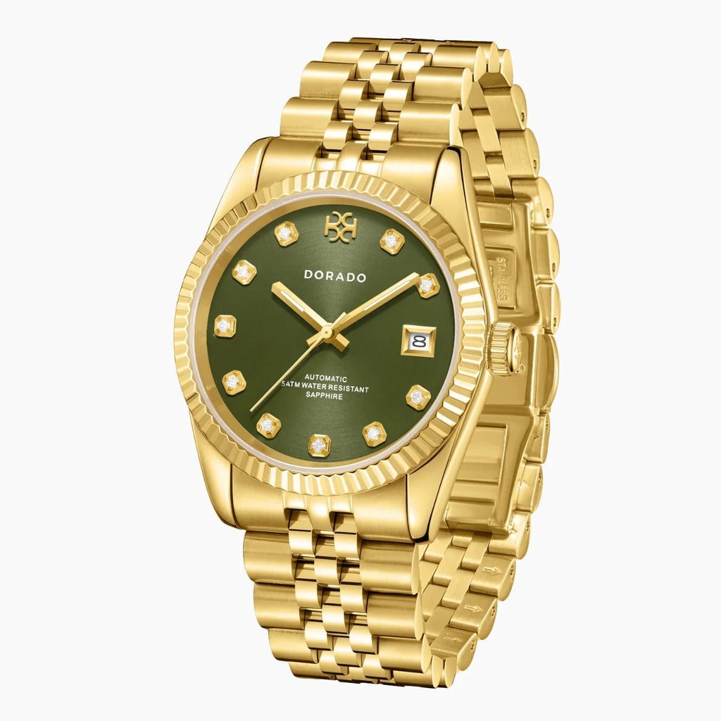 DORADO Gold Timeless Watch - Olive