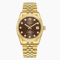 DORADO Gold Timeless Watch - Chocolate