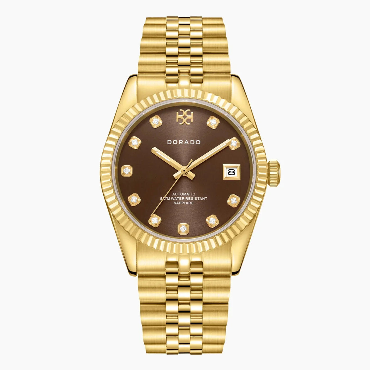 DORADO Gold Timeless Watch - Chocolate
